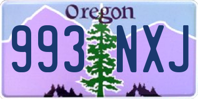 OR license plate 993NXJ