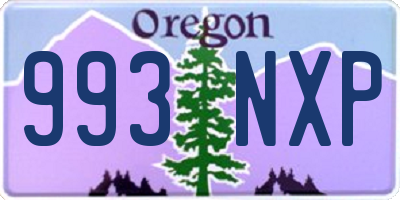 OR license plate 993NXP