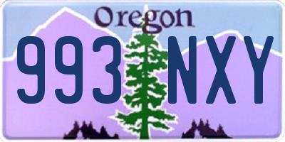 OR license plate 993NXY