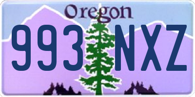 OR license plate 993NXZ