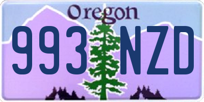 OR license plate 993NZD