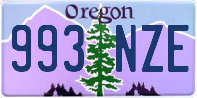 OR license plate 993NZE