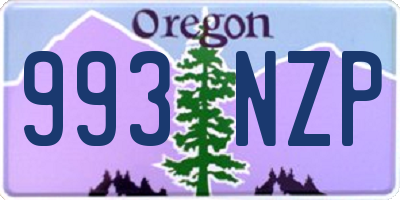 OR license plate 993NZP