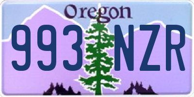 OR license plate 993NZR