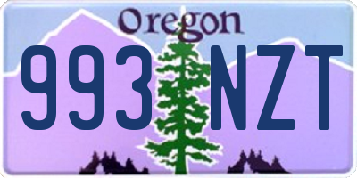 OR license plate 993NZT