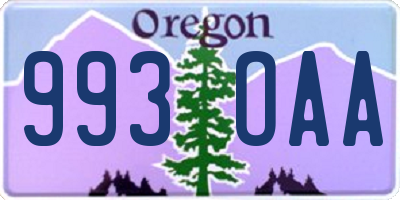 OR license plate 993OAA