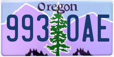 OR license plate 993OAE