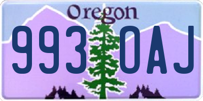 OR license plate 993OAJ
