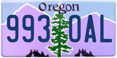 OR license plate 993OAL