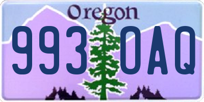 OR license plate 993OAQ