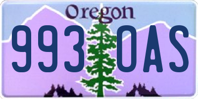 OR license plate 993OAS
