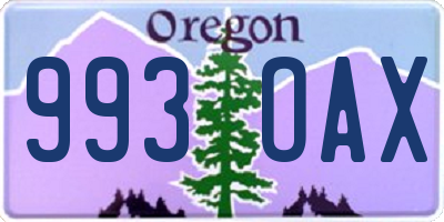 OR license plate 993OAX