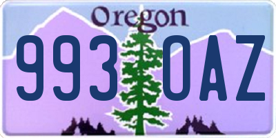 OR license plate 993OAZ
