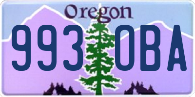 OR license plate 993OBA