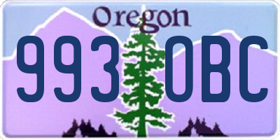 OR license plate 993OBC