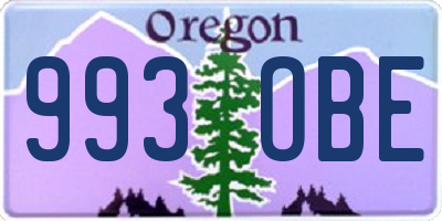 OR license plate 993OBE