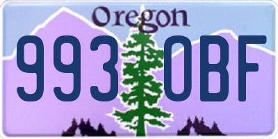 OR license plate 993OBF