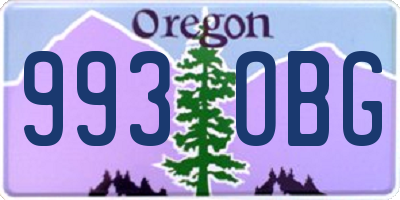 OR license plate 993OBG