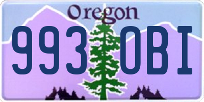 OR license plate 993OBI