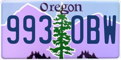OR license plate 993OBW