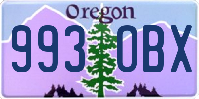 OR license plate 993OBX