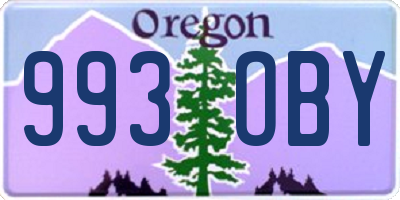 OR license plate 993OBY