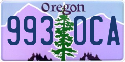 OR license plate 993OCA