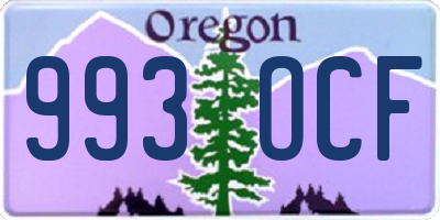 OR license plate 993OCF