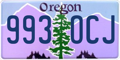 OR license plate 993OCJ