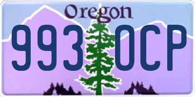OR license plate 993OCP