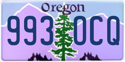 OR license plate 993OCQ