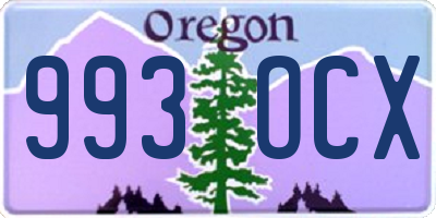 OR license plate 993OCX