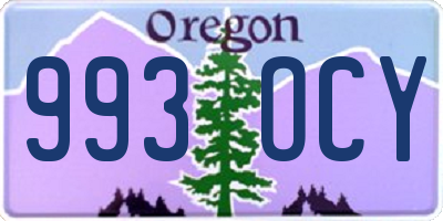 OR license plate 993OCY