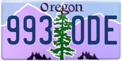 OR license plate 993ODE
