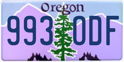 OR license plate 993ODF