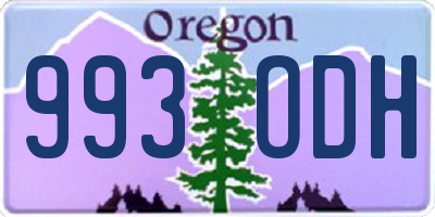OR license plate 993ODH