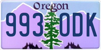 OR license plate 993ODK