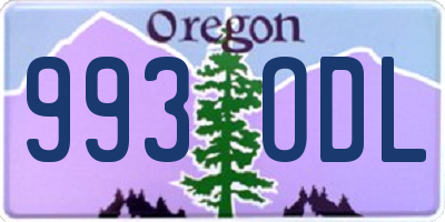 OR license plate 993ODL