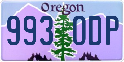 OR license plate 993ODP