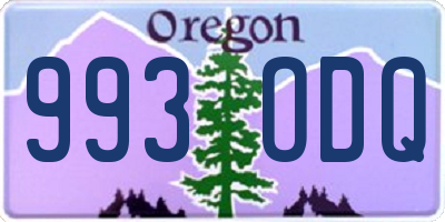 OR license plate 993ODQ