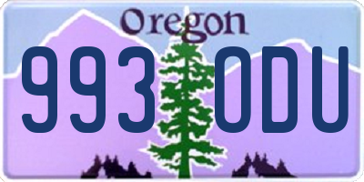 OR license plate 993ODU