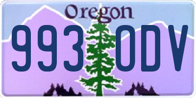 OR license plate 993ODV