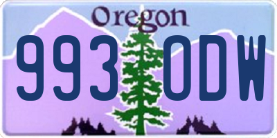 OR license plate 993ODW