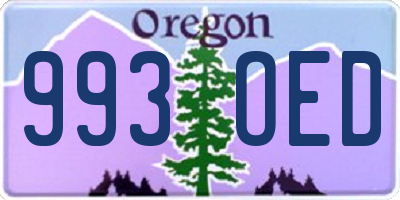 OR license plate 993OED