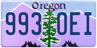 OR license plate 993OEI