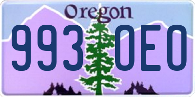 OR license plate 993OEO