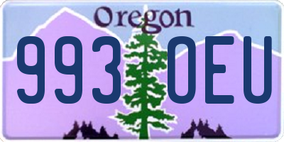 OR license plate 993OEU