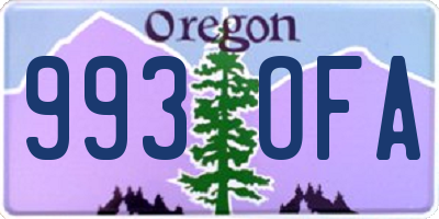 OR license plate 993OFA