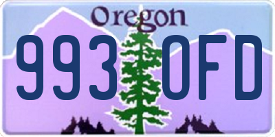 OR license plate 993OFD