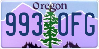 OR license plate 993OFG